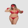 Ensemble 4 Pièces 8218 Dentelle Rouge GT