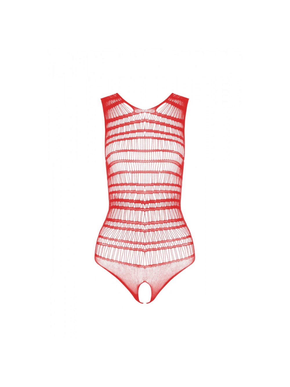 Body Ouvert BS086 Résille Rouge