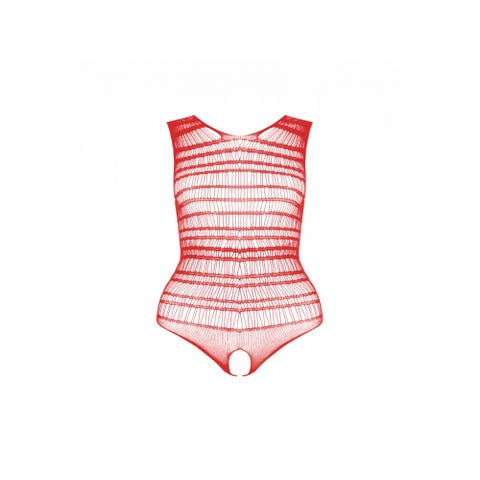 Body Ouvert BS086 Résille Rouge