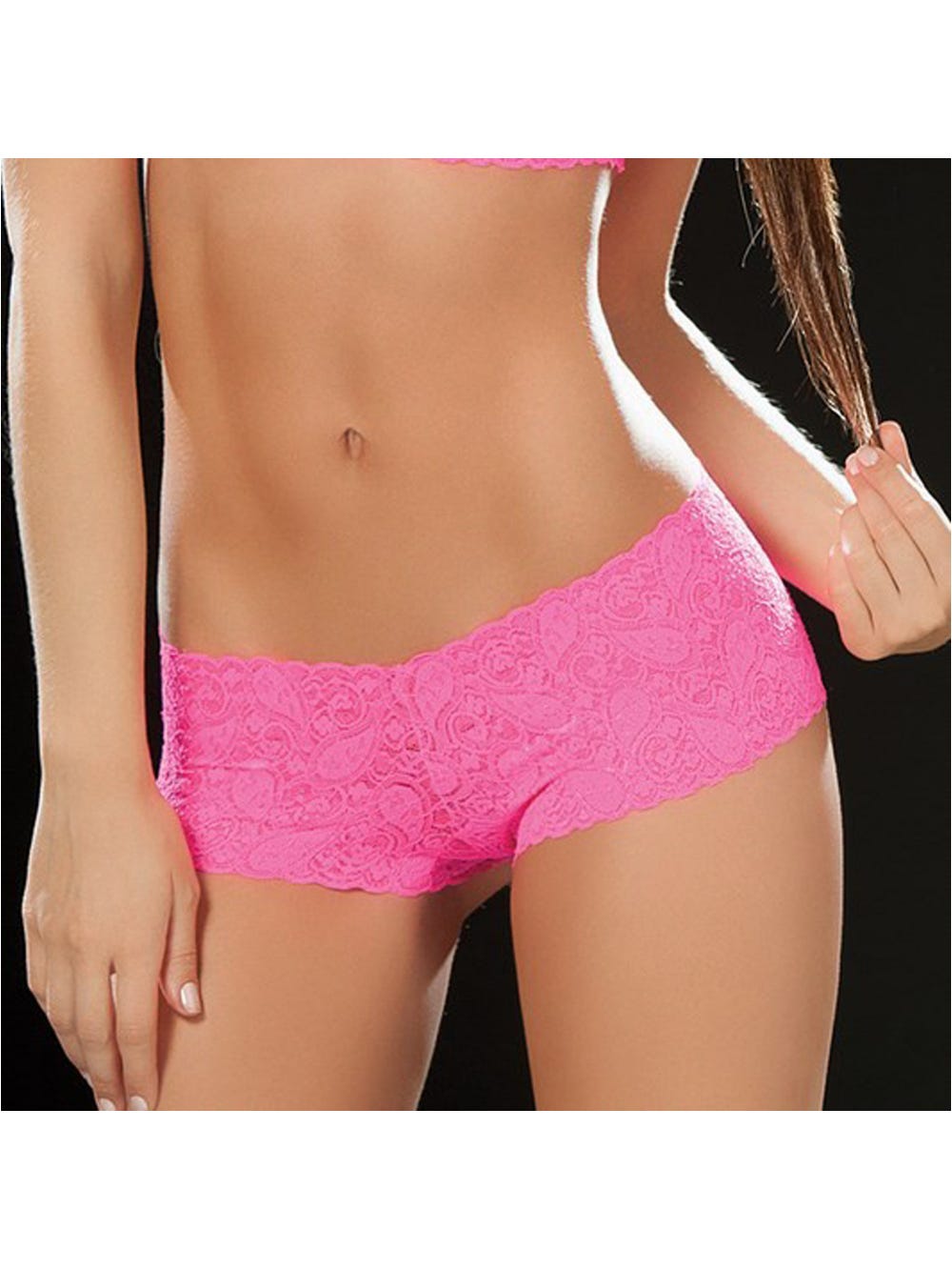 Shorty 90 Hot Dentelle Rose main product photo