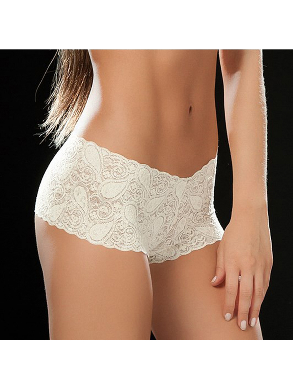 Shorty 90 Hot Dentelle Blanc main product photo