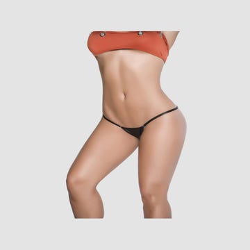 Mini String Y 1092 Clip Wetlook Noir
