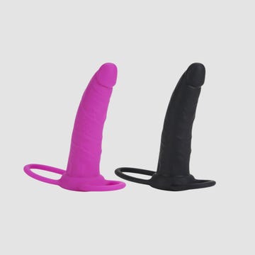 Gode & Cockring Silicone Love Rider Dual Penetrator