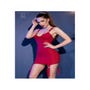Robe Courte Jarretelles CR4442 Rouge