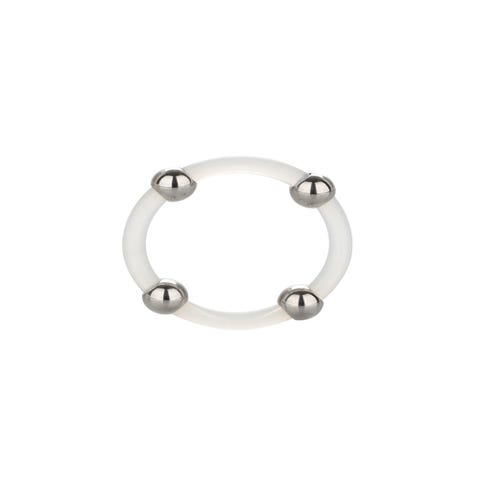 Cockring Perlé Silicone Steel Beaded Large