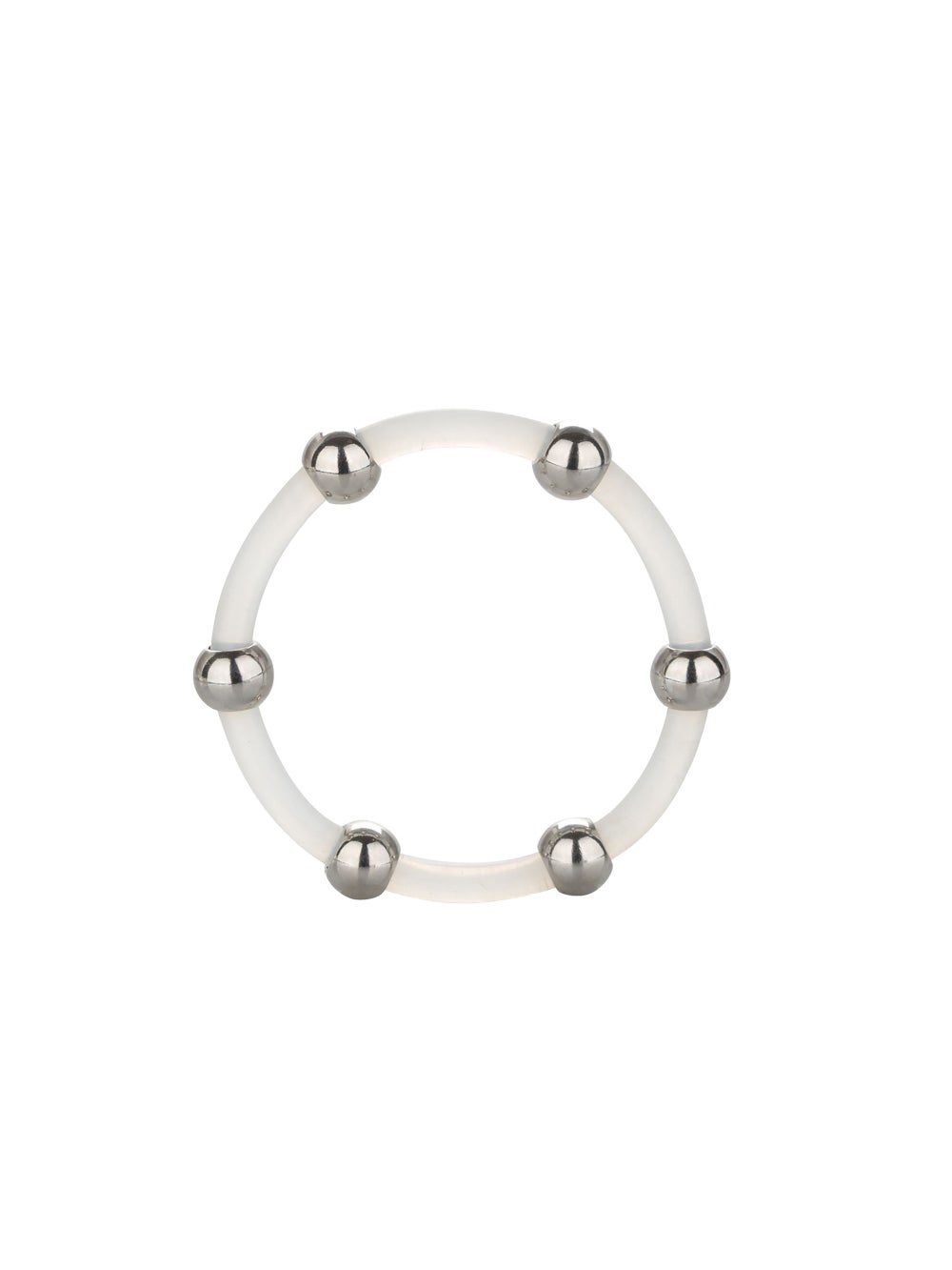Cockring Perlé Silicone Steel Beaded XL