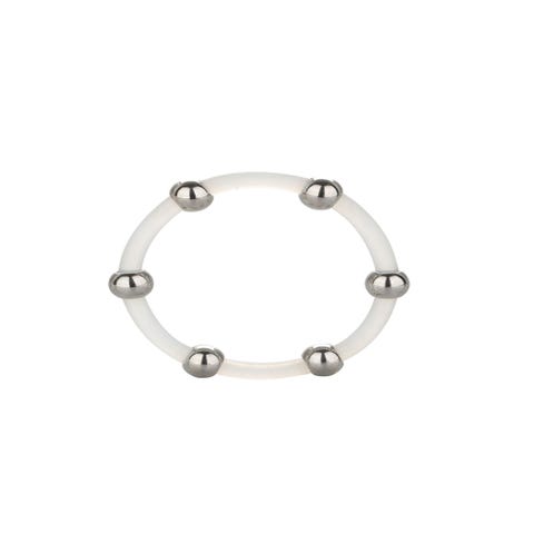 Cockring Perlé Silicone Steel Beaded XL