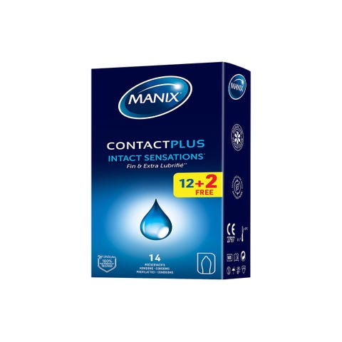 Préservatifs Contact Plus Boîte de 12 + 2 Gratuits