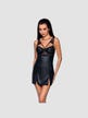 Nuisette Loona Cuir & Dentelle Leather Collection Noire