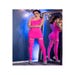 Mini Robe et Bas CR4305 Rose Fluo