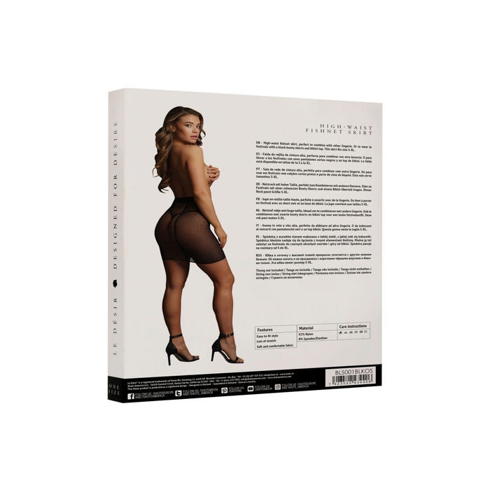 Jupe Taille Haute Résille Bliss Collection Noire