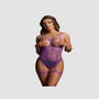 Body Ouvert Jarretières Quart Cup Bliss Collection Violet