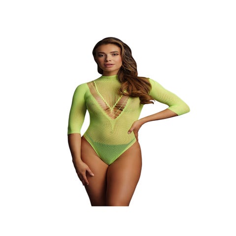 Body Résille Manches 3/4 Bliss Collection Vert