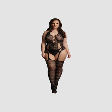 Combinaison Effet Porte-Jarretelles & Dentelle Noire GT