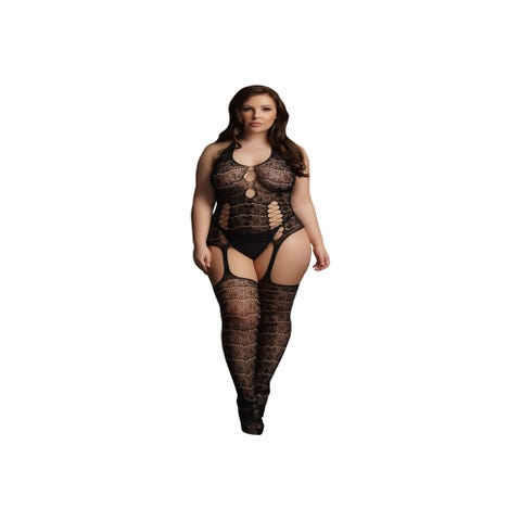 Combinaison Effet Porte-Jarretelles & Dentelle Noire GT