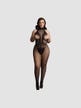 Combinaison Ouverte DES026 Dentelle Col Montant Noire GT