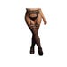 Collant Porte-Jarretelles DES054 Taille Haute Résille Noir