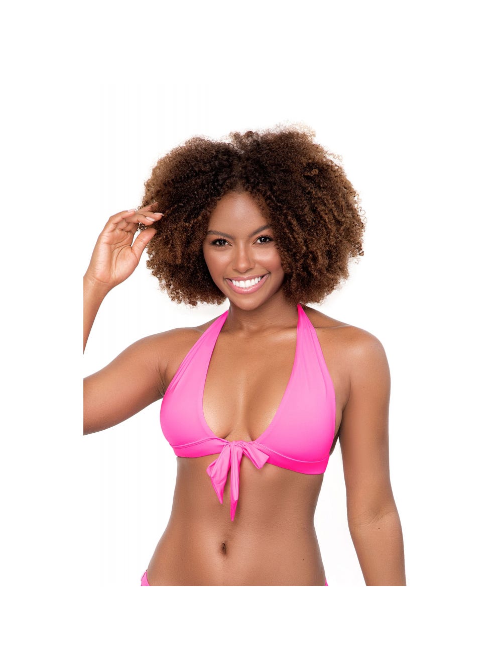 Haut de Maillot de Bain 6647 Triangle Rose main product photo
