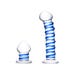 Kit de 2 Sextoys en Verre pour Double Pénétration Swirly