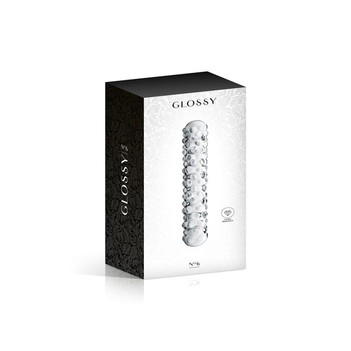 Dildo en Verre Perlé Glossy N°6