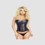 Corset PR4906 Simili Cuir Noir