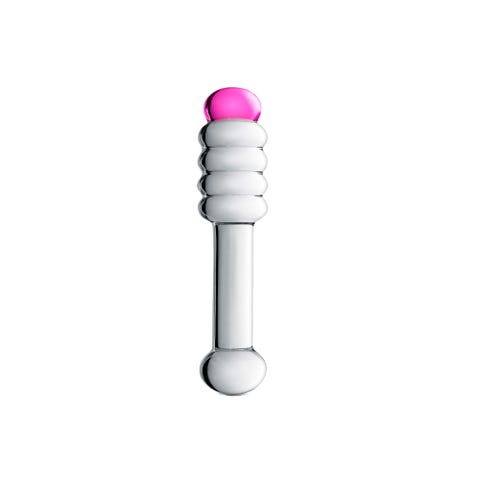 Dildo en Verre Point G & Chapelet Anal Glossy N°11