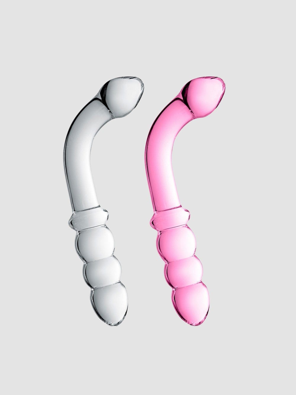 Dildo en Verre Point G & Plug Anal Glossy N°8
