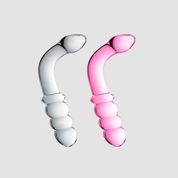 Dildo en Verre Point G & Plug Anal Glossy N°8