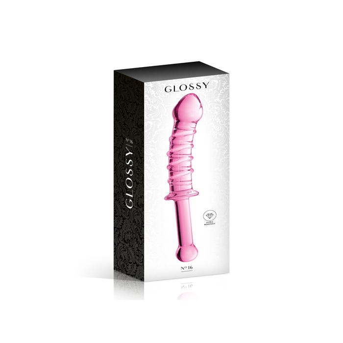 Dildo en Verre Point G avec Poignée Glossy N°16