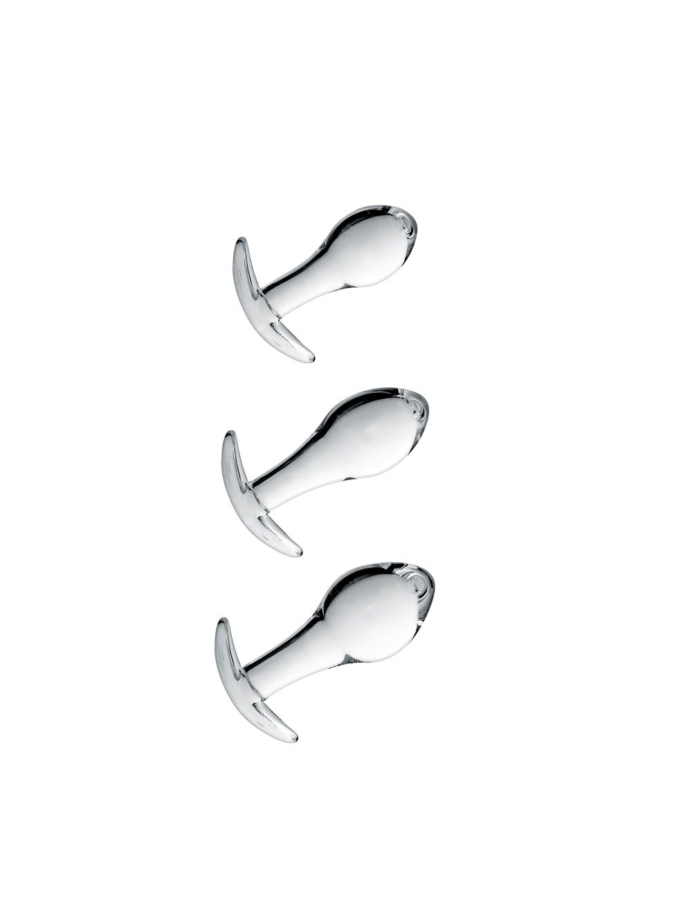 Kit de 3 Plugs Anal en Verre Glossy N°17