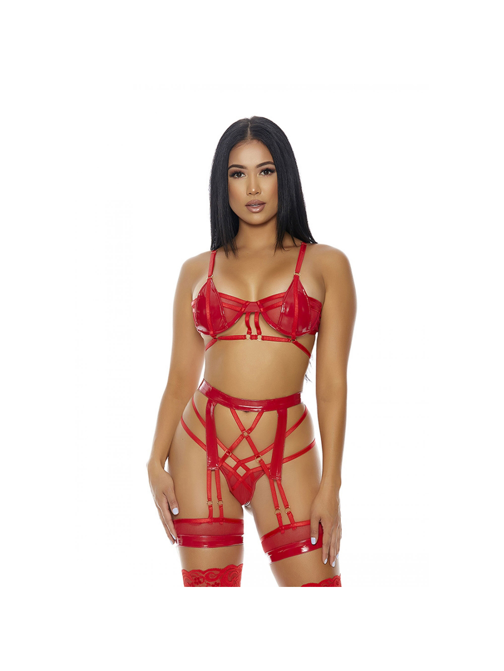 Ensemble 3 Pièces Double The Fun Vinyle Rouge