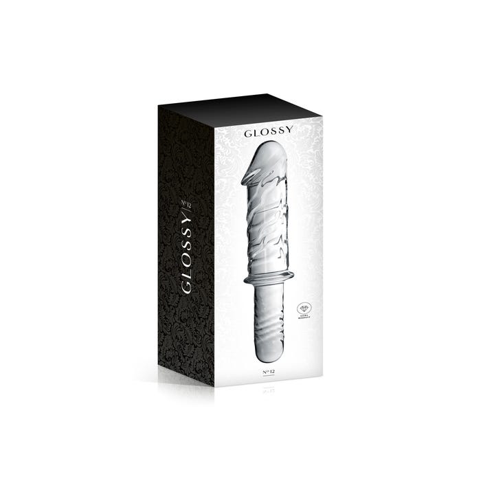 Gode en Verre avec Poignée Glossy N°12