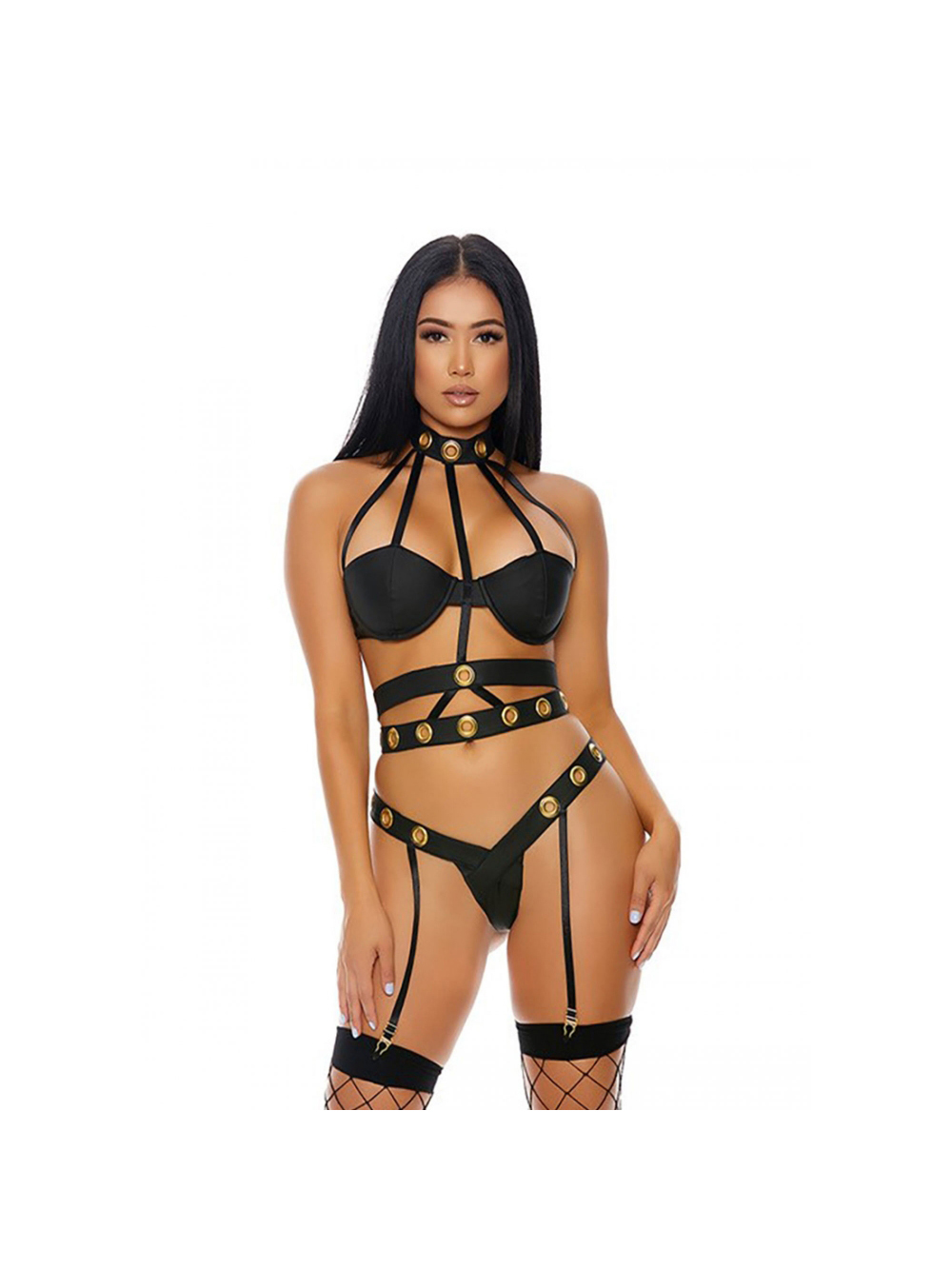 Ensemble 2 Pièces Seductive Cage Noir