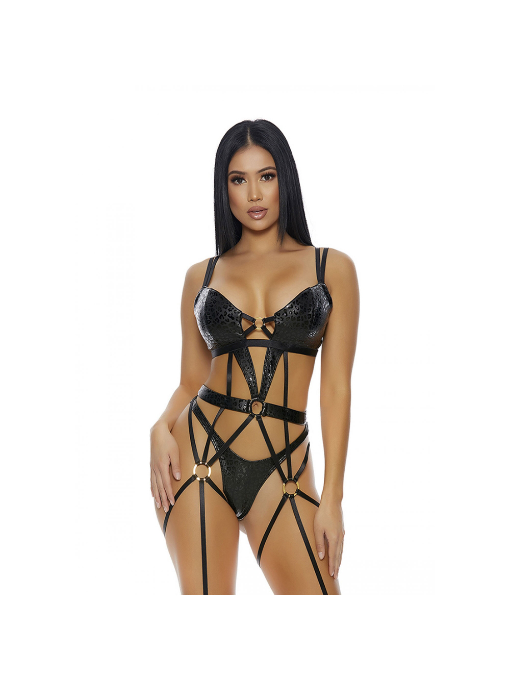 Ensemble 2 Pièces Sweet Spot Cheetah Léopard Noir