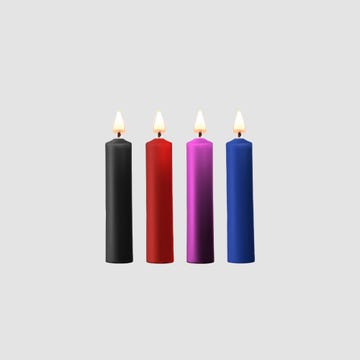 Kit 4 Bougies Basse Température Colorées Teasing Wax Candles