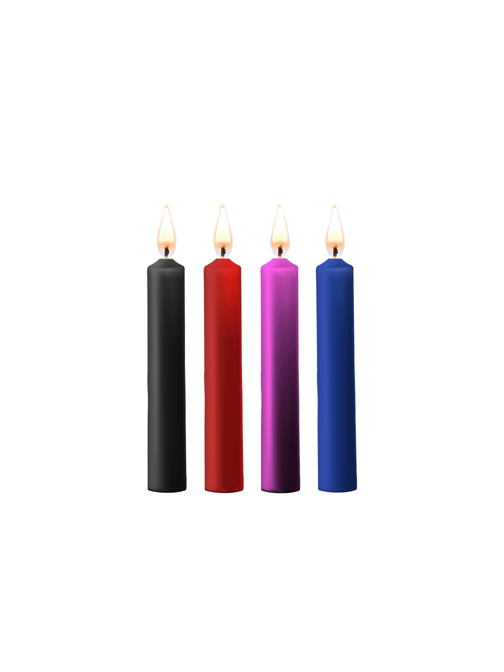 Kit 4 Bougies BDSM Colorées Teasing Wax Candles