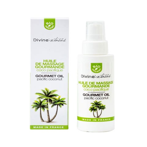 Huile de massage gourmande coco pacifique bio 100 ml