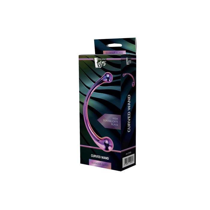 Dildo en Verre Curved Wand Glamour Glass