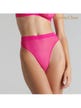String Taille Haute Corps à Corps Néon Rose Fluo