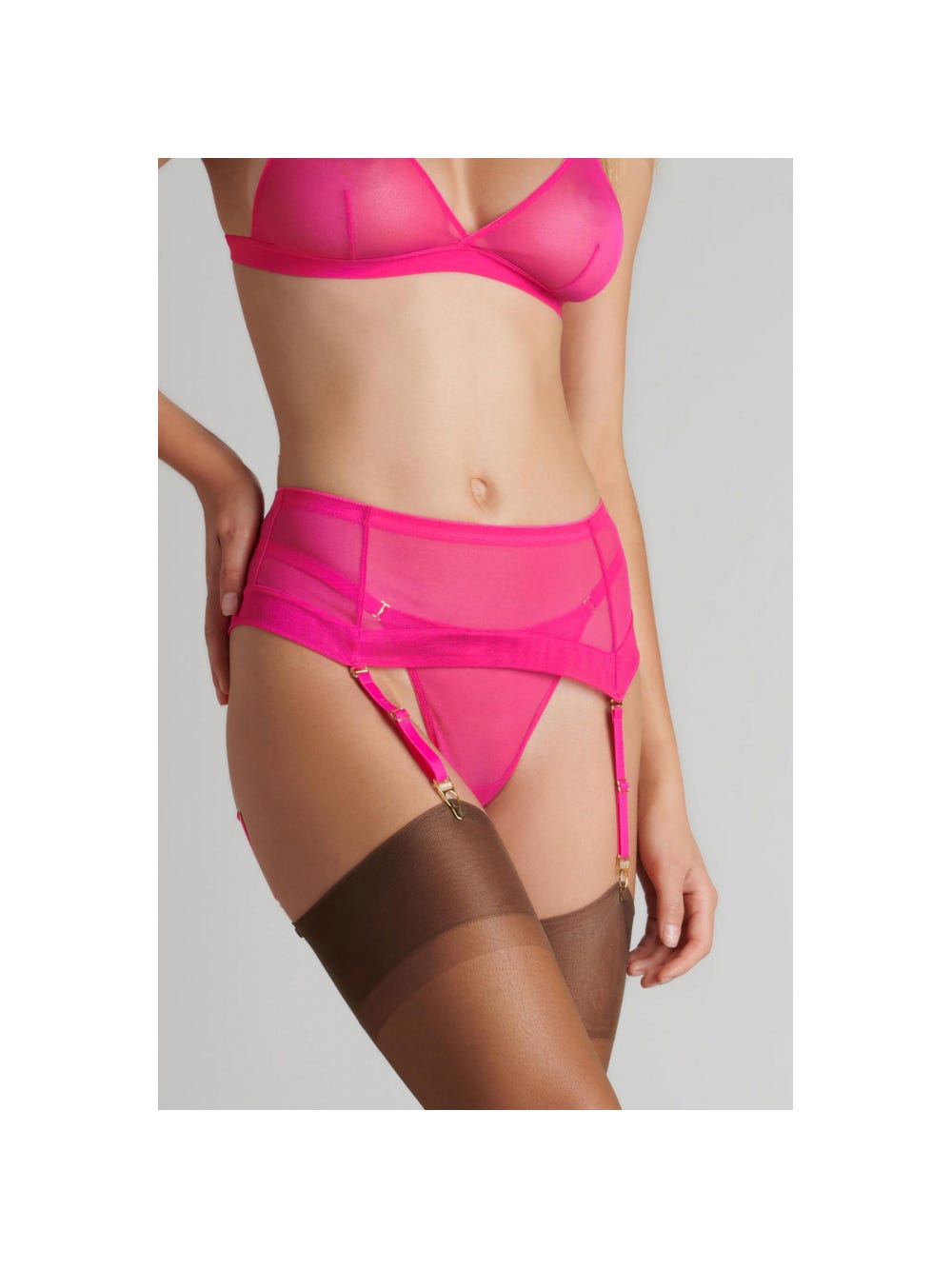 Porte-Jarretelles Corps à Corps Néon Rose Fluo main product photo