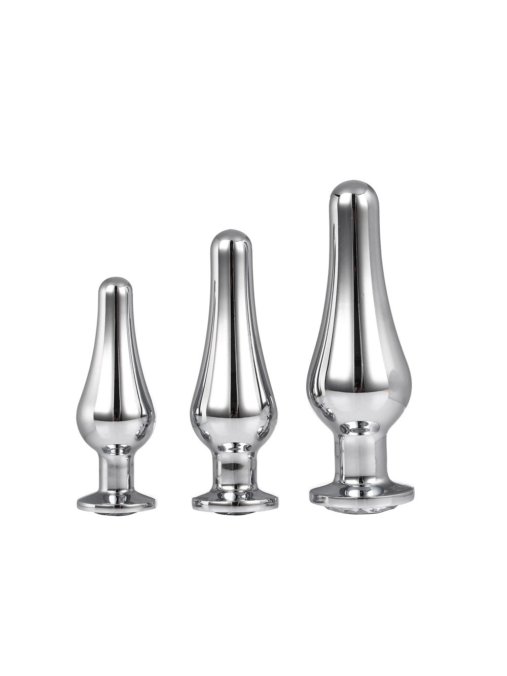 Kit Plugs Anal Bijou Silver Pleasure