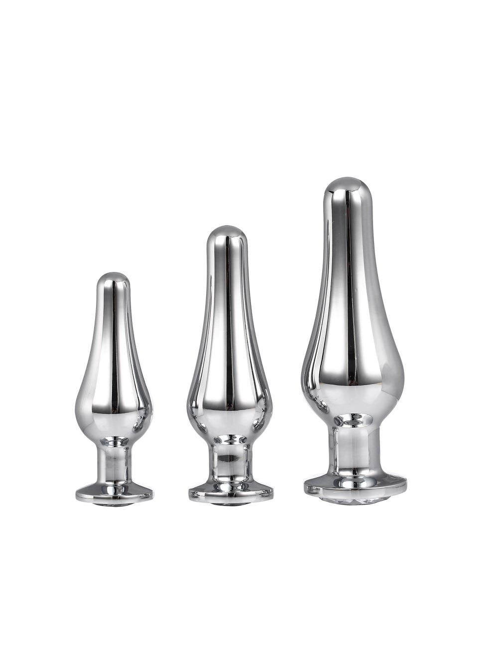 Kit Plugs Anal Bijou Silver Pleasure main product photo