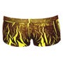 Boxer Motifs Flammes Noir & Jaune