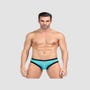 Slip Dentelle Transparent Bleu