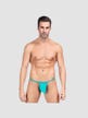 String Ficelle Dentelle Transparent Bleu