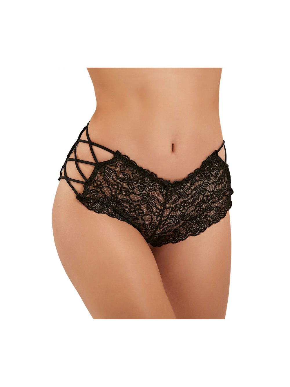 Tanga Dentelle & Lanières Noir GT main product photo
