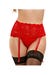 Ensemble Porte-Jarretelles & String Dentelle Rouge