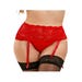 Ensemble Porte-Jarretelles & String Dentelle Rouge GT