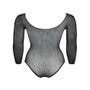 Body Manches Longues Résille & Strass Noir