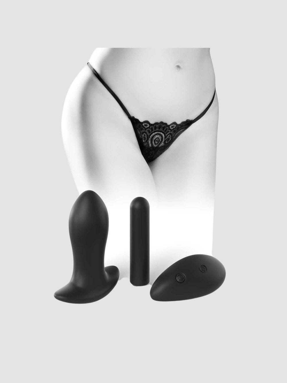 Culotte Ouverte & Plug Anal Vibrant Lace Peek-a-Boo Hookup Panties
